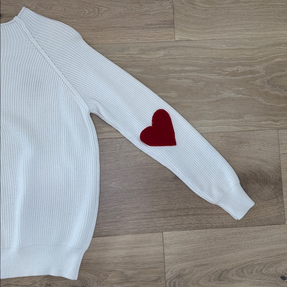 Lascana Elbow Heart Sweater, creamy white, size 8/10 - Picture 9 of 13